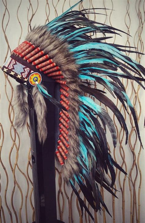 indianer kopfschmuck|Indianer Kopfschmuck, Coiffe Indienne, Federhaube & Kette ein。